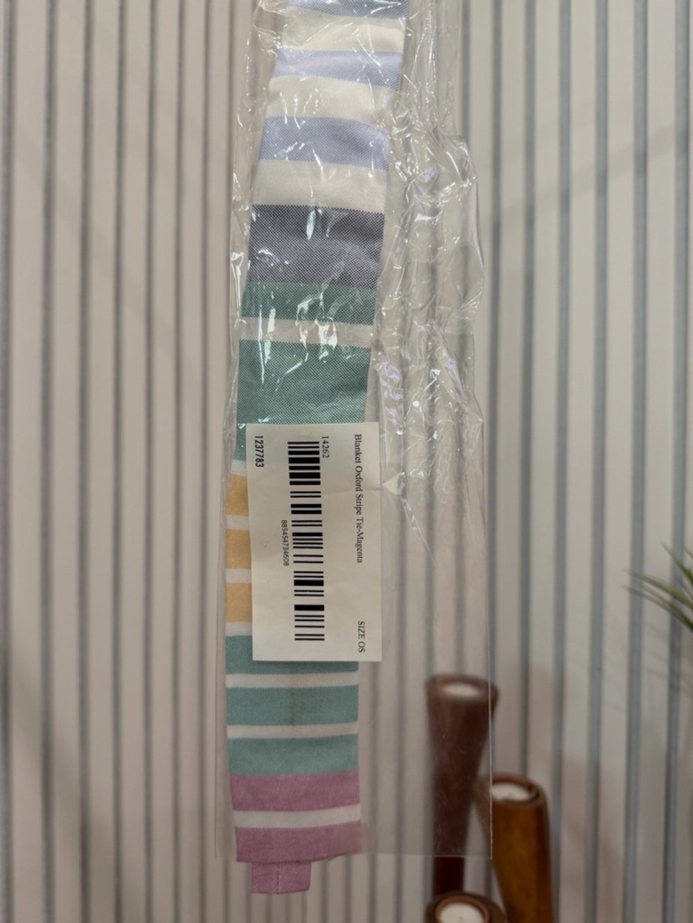 Bonobos Pastel Striped Tie in Blue, Green, Yellow, Pink, White